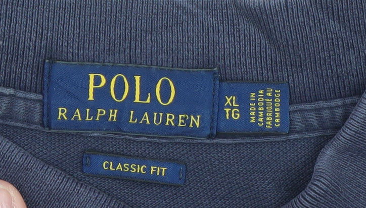 Ralph Lauren Men's Blue Classic Fit Cotton Polo Shirt XL