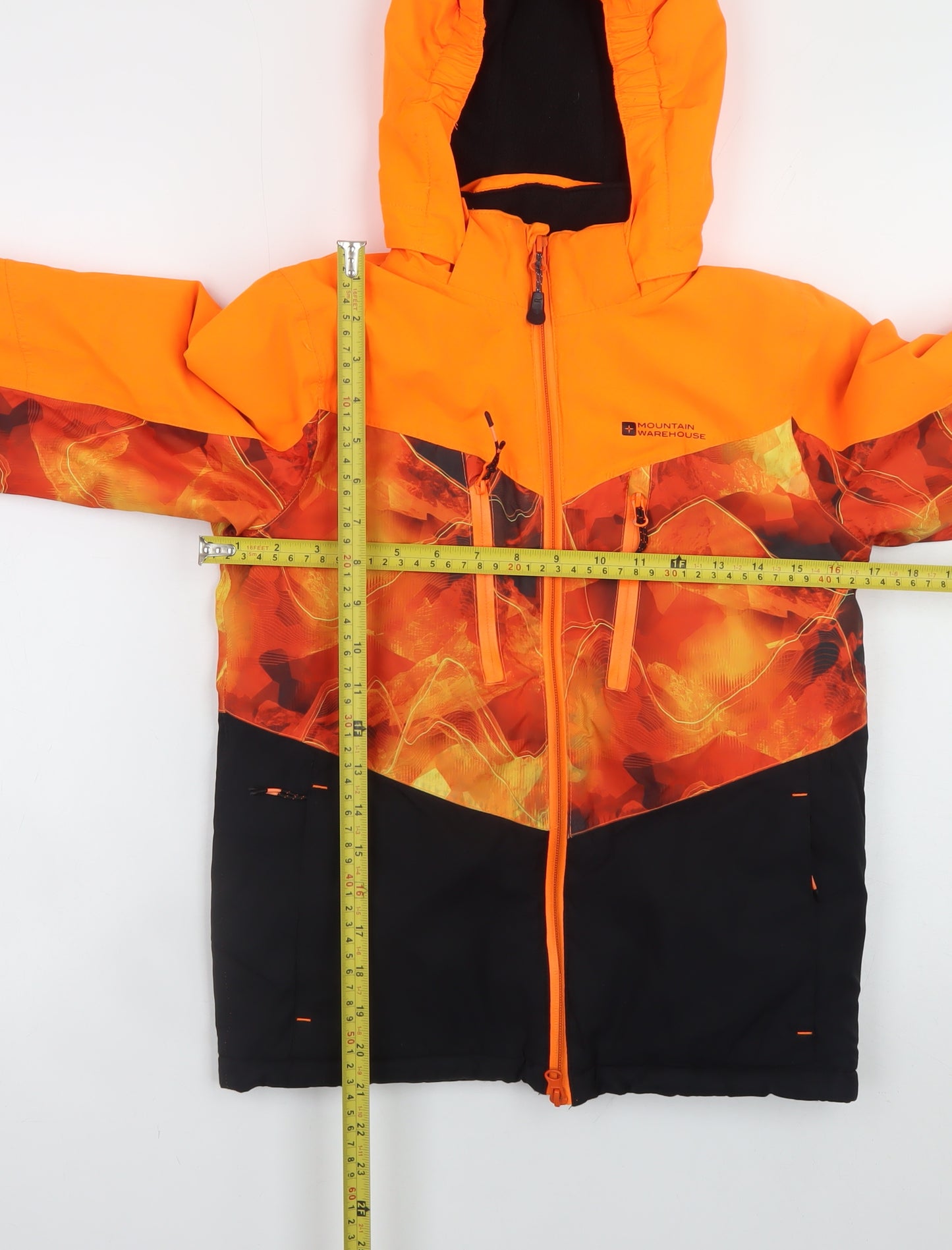 Mountain Warehouse Boys Orange Waterproof Ski Jacket 9-10 Years Hooded Winter Coat