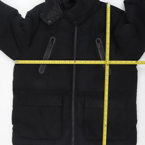 Closure London Men's Black XL Hooded Puffer Jacket