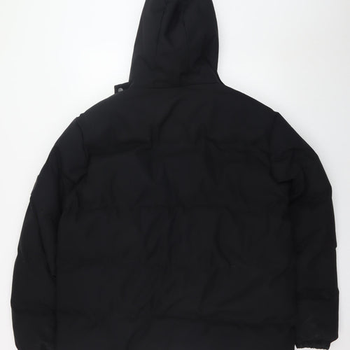 Closure London Men's Black XL Hooded Puffer Jacket