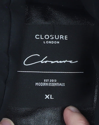 Closure London Men's Black XL Hooded Puffer Jacket