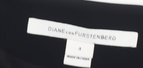 Diane von Furstenberg Womens Black Blazer Size 8 Work Jacket