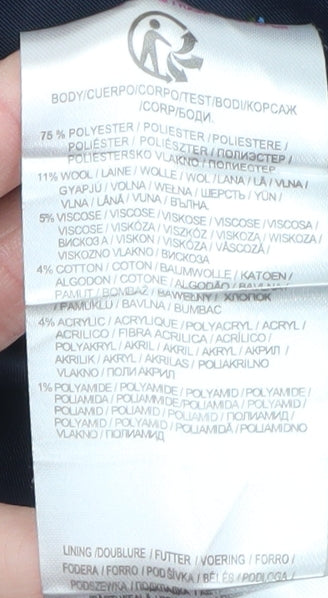 Tokyo Laundry Men's Blue Checked Wool Blend Blazer Size 44 Regular Fit