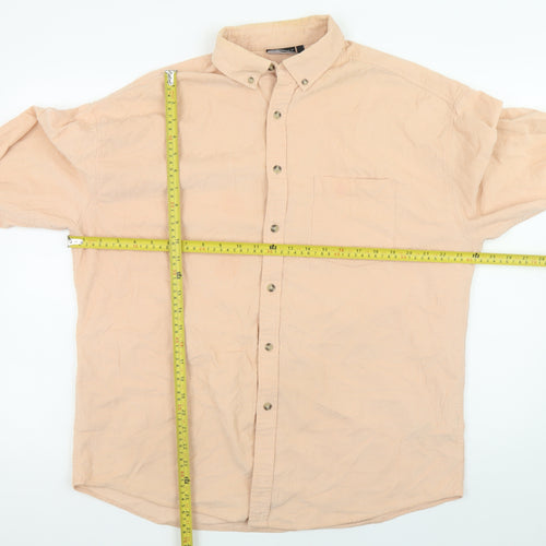 ASOS DESIGN Men's Beige Corduroy Button-Down Shirt Size M
