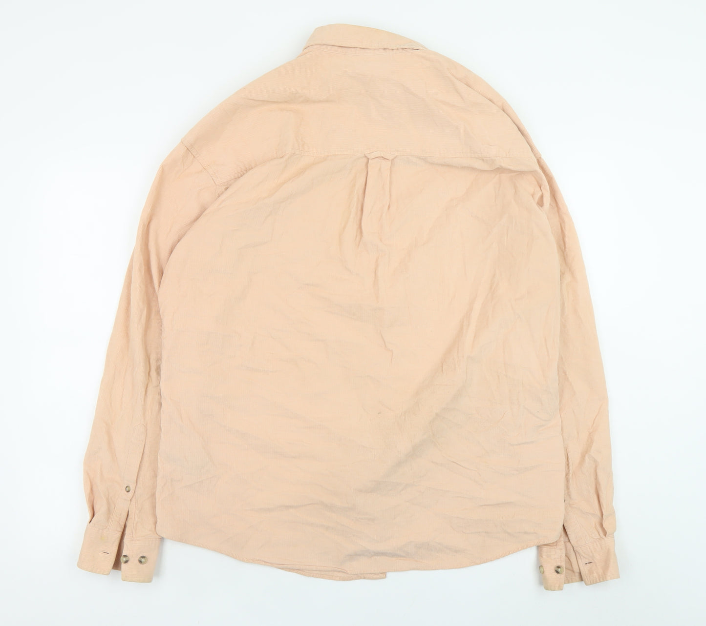 ASOS DESIGN Men's Beige Corduroy Button-Down Shirt Size M