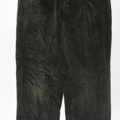 Marks and Spencer Men’s Green Corduroy Trousers 32W 33L Retro Style