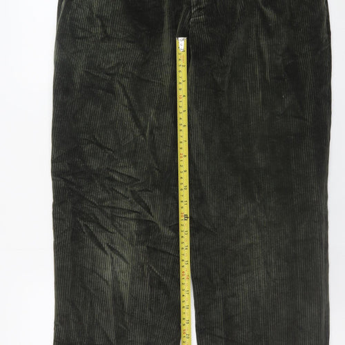 Marks and Spencer Men’s Green Corduroy Trousers 32W 33L Retro Style