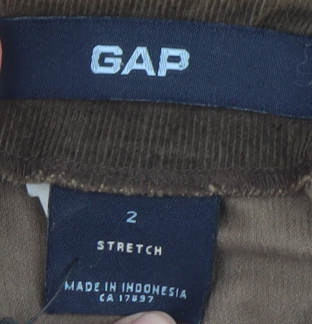 GAP Women Brown Corduroy Stretch Pencil Skirt Size 6