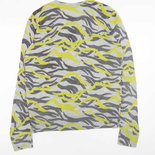 M&Co Women’s Grey Animal Print Acrylic Jumper UK12
