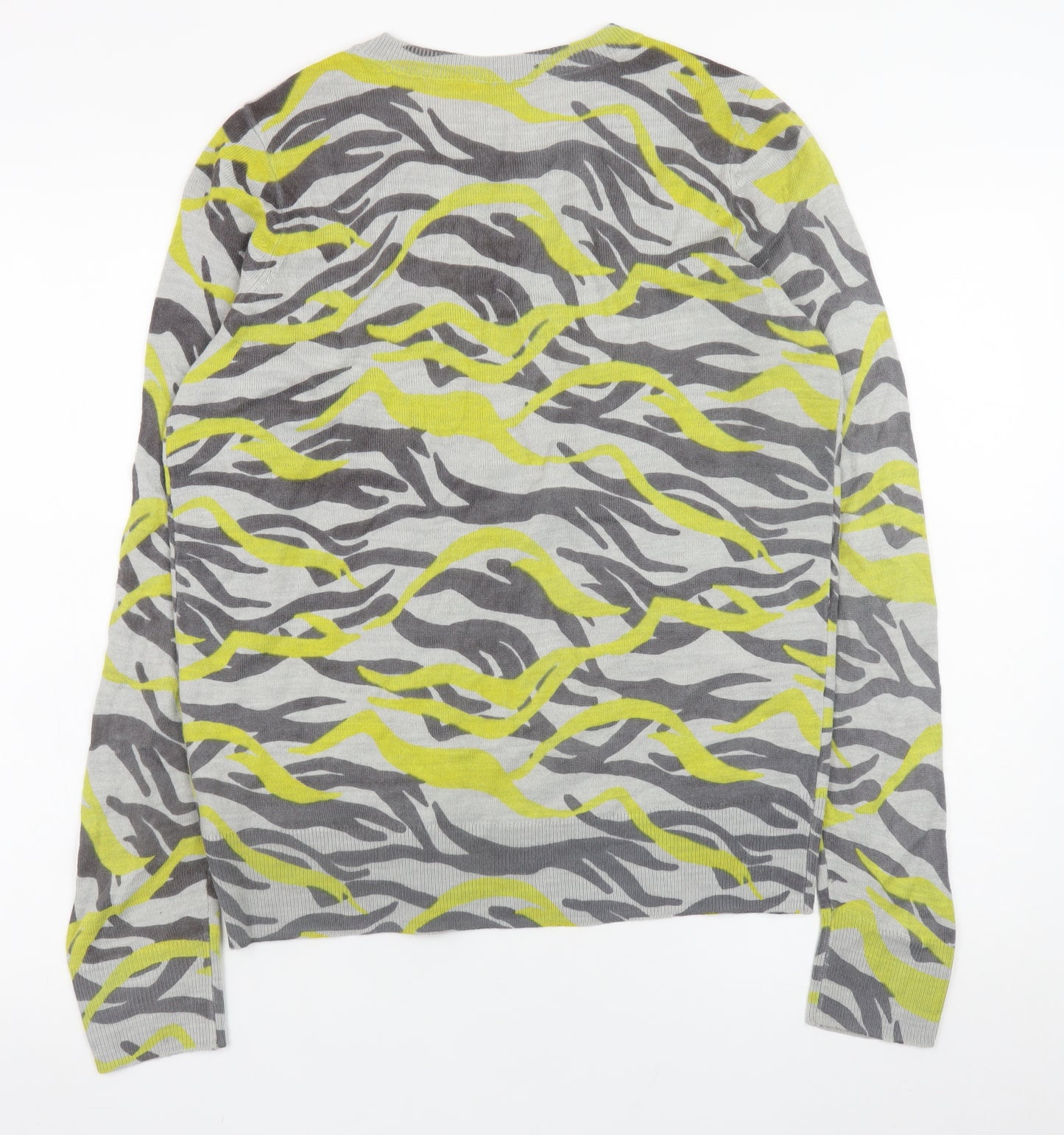 M&Co Women’s Grey Animal Print Acrylic Jumper UK12
