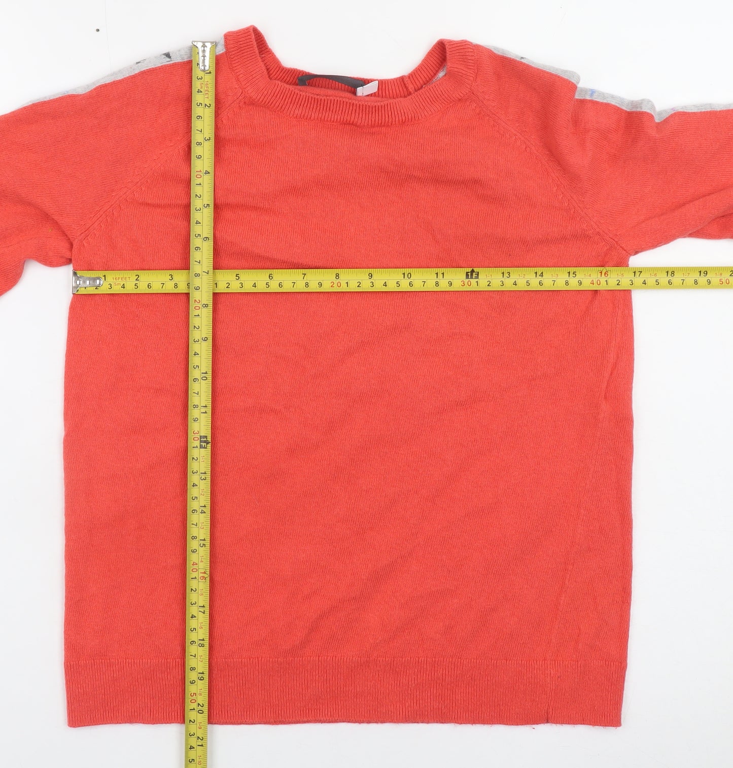 Mint Velvet Women Red Crew Neck Long Sleeve Star Jumper Size 10