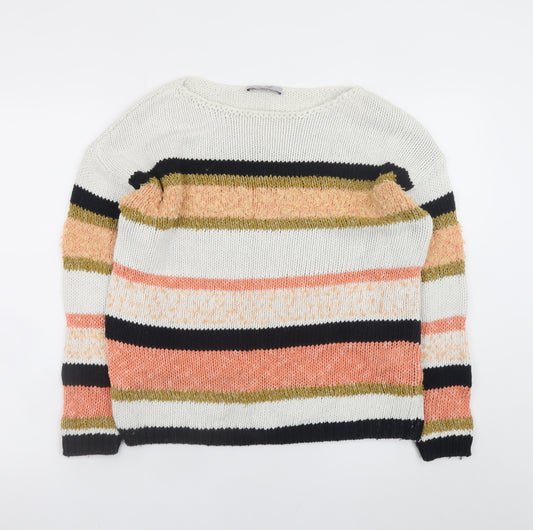 Marks and Spencer Womens Multicoloured Striped Knit Jumper Size S