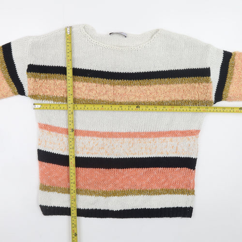 Marks and Spencer Womens Multicoloured Striped Knit Jumper Size S