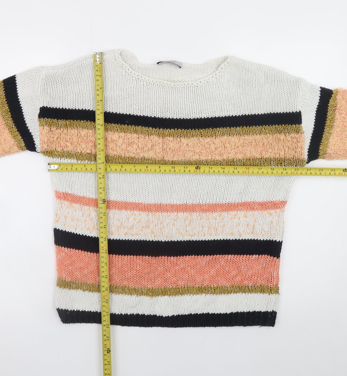Marks and Spencer Womens Multicoloured Striped Knit Jumper Size S