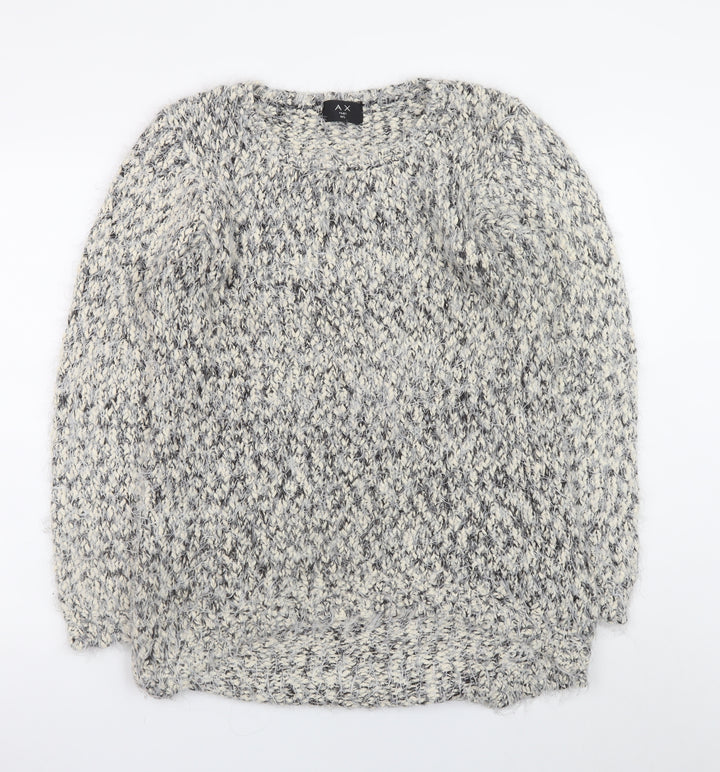 AX Paris Women's Grey Chunky Knit Pullover Jumper Size L