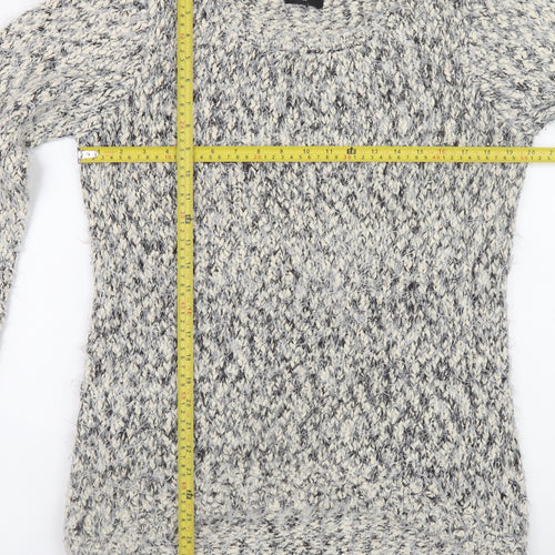 AX Paris Women's Grey Chunky Knit Pullover Jumper Size L