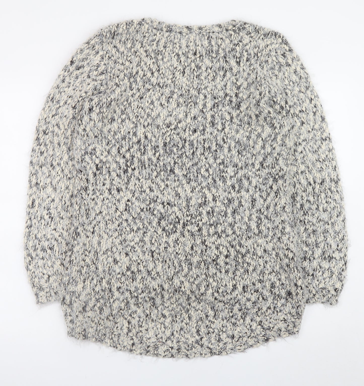 AX Paris Women's Grey Chunky Knit Pullover Jumper Size L