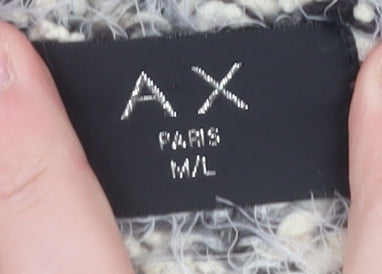 AX Paris Women's Grey Chunky Knit Pullover Jumper Size L