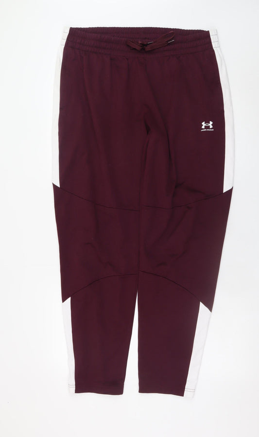 Under Armour Men's Purple Jogger Trousers XL Breathable Stretch