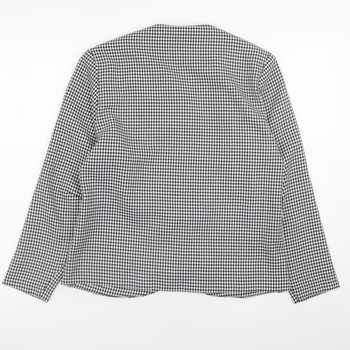 Norman Linton Petite Women’s Black Houndstooth Blazer Size 12