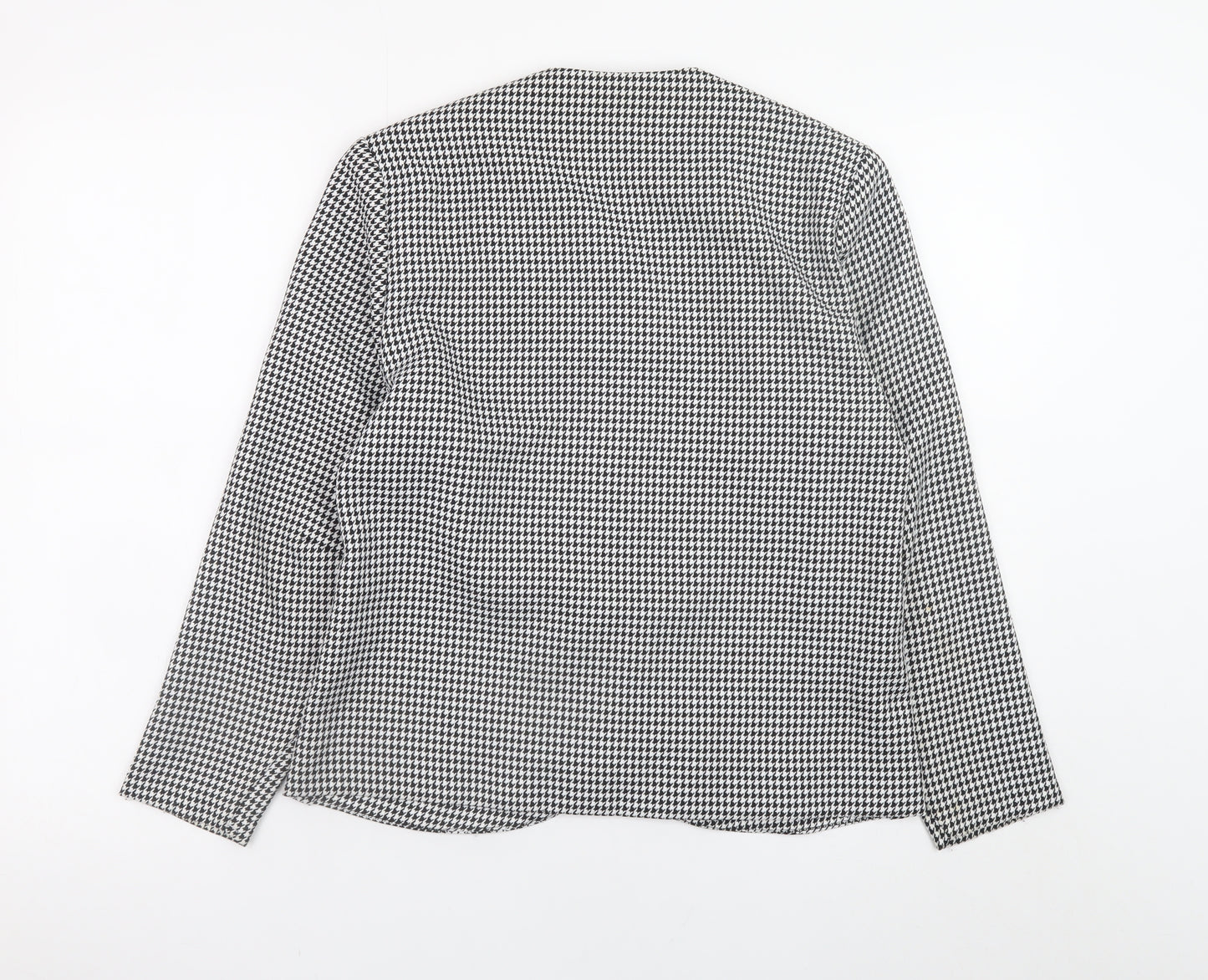 Norman Linton Petite Women’s Black Houndstooth Blazer Size 12