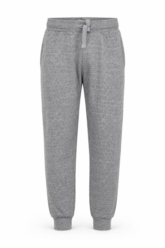 Front view of Bench Men's Grey Jogger Sweatpants Small Regular Fit Casual Trousers