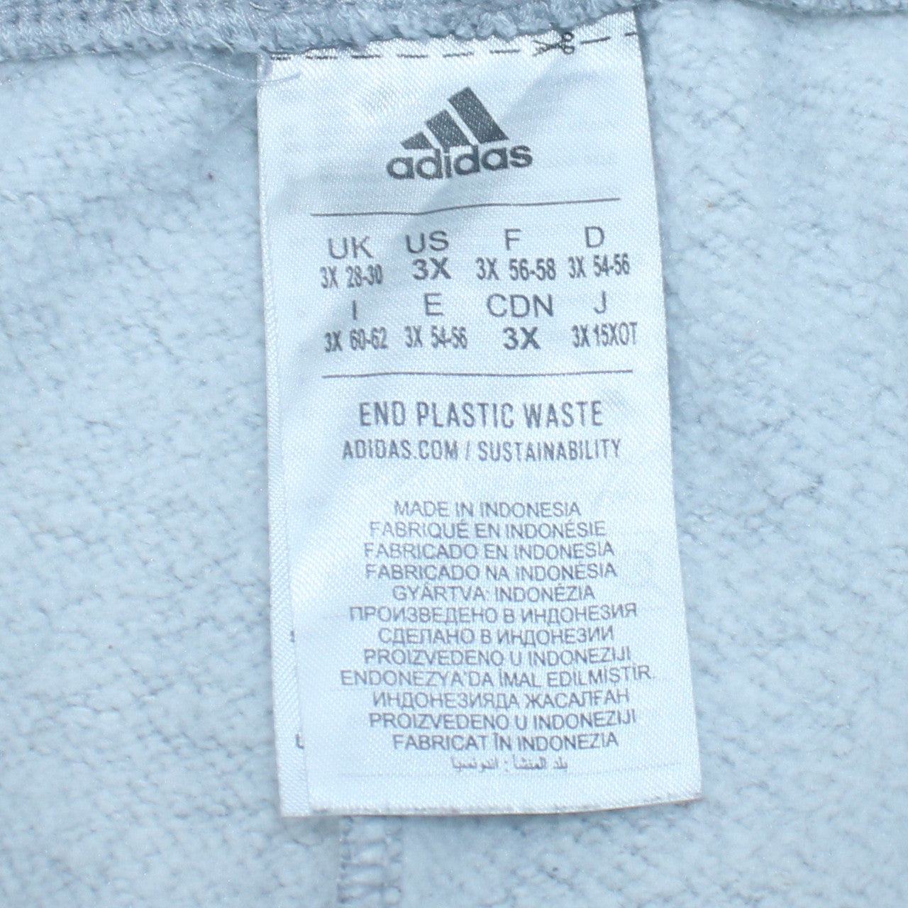 Adidas Womens Grey 3XL Sweatpants Fleece Joggers Plus Fit