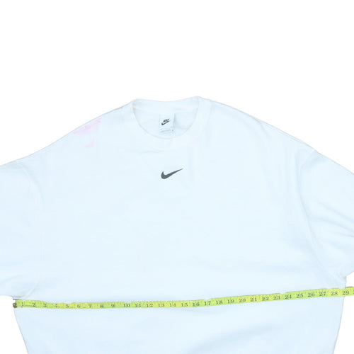 Nike Men's White Crew Neck Logo Sweatshirt Size S