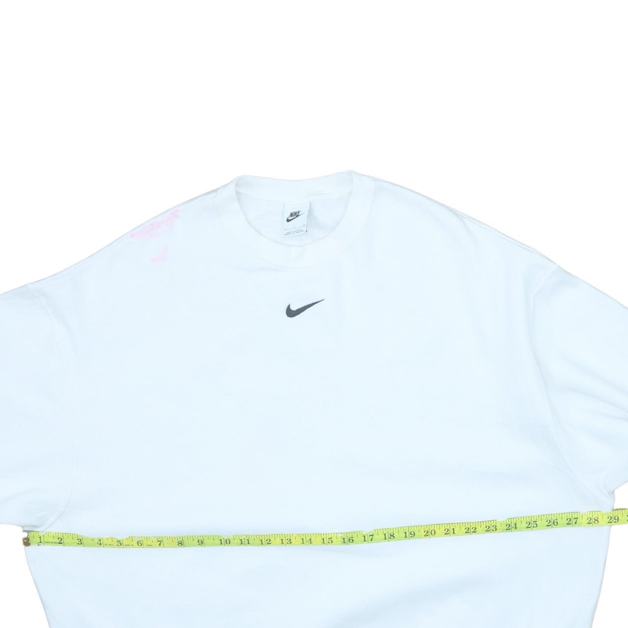 Nike Men's White Crew Neck Logo Sweatshirt Size S