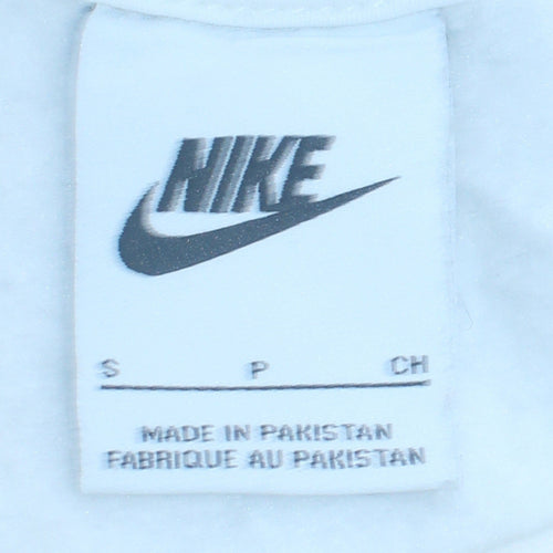 Nike Men's White Crew Neck Logo Sweatshirt Size S