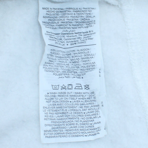 Nike Men's White Crew Neck Logo Sweatshirt Size S
