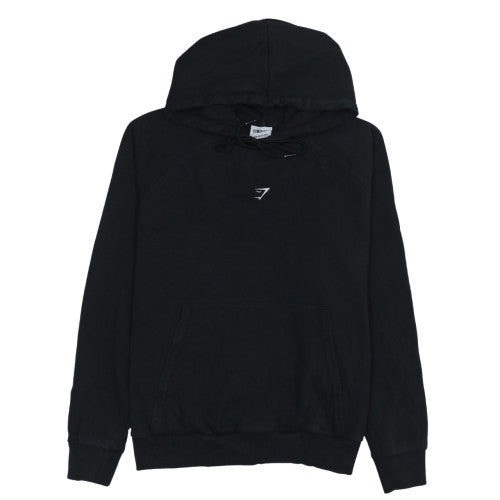 Gymshark Women Black Pullover Hoodie M Hooded Kangaroo Pocket