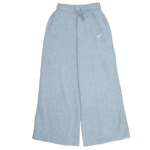 Nike Women Grey Wide-Leg Sweatpants Size S Cotton Blend