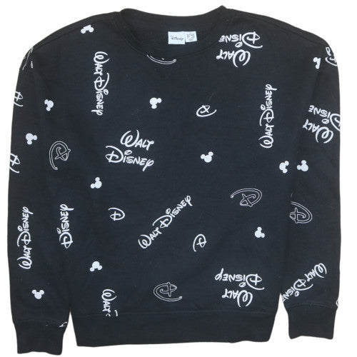 Disney Primark Womens Black Sweatshirt Size S 10/12 Graphic Print Pullover