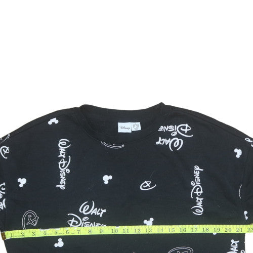 Disney Primark Womens Black Sweatshirt Size S 10/12 Graphic Print Pullover