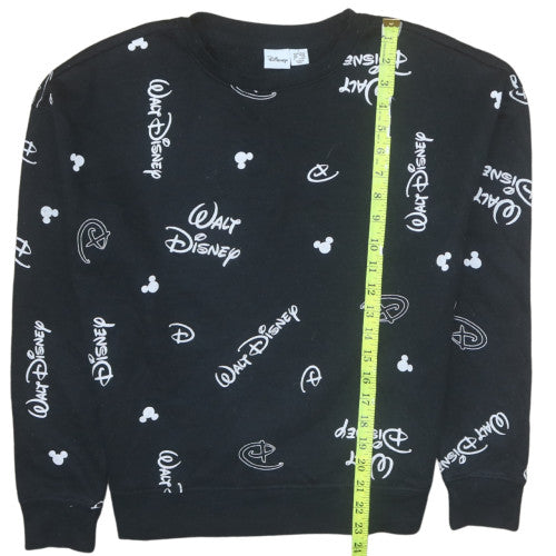 Disney Primark Womens Black Sweatshirt Size S 10/12 Graphic Print Pullover