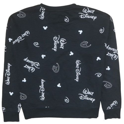 Disney Primark Womens Black Sweatshirt Size S 10/12 Graphic Print Pullover