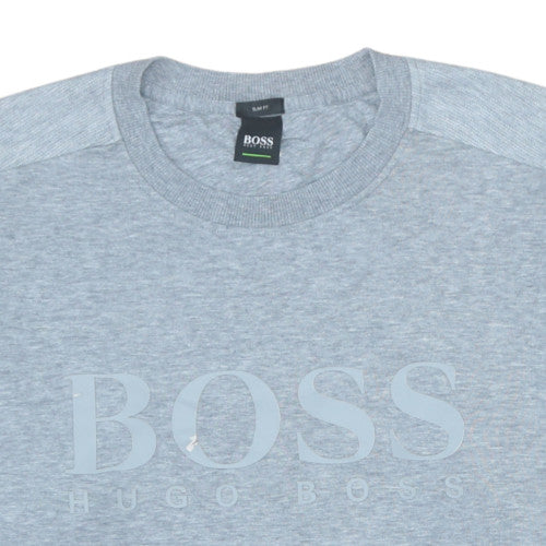 Hugo Boss Men's Grey Slim Fit Crew Neck Sweatshirt 2XL
