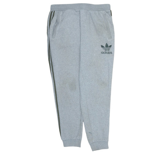 Adidas Men's Grey Regular Fit Sweatpants L Tapered Fleece
