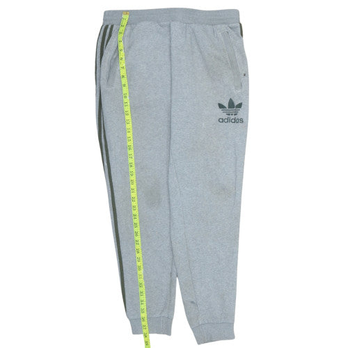 Adidas Men's Grey Regular Fit Sweatpants L Tapered Fleece