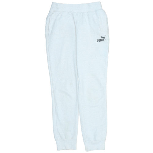Puma Womens White XS Jogger Sweatpants Cotton Fleece