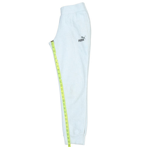 Puma Womens White XS Jogger Sweatpants Cotton Fleece