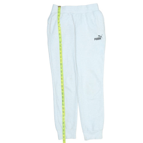 Puma Womens White XS Jogger Sweatpants Cotton Fleece