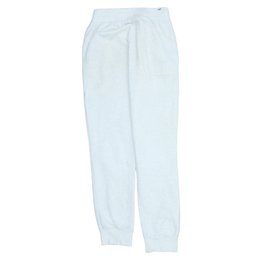 Puma Womens White XS Jogger Sweatpants Cotton Fleece