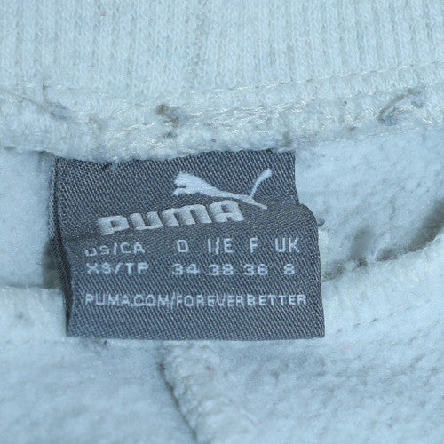 Puma Womens White XS Jogger Sweatpants Cotton Fleece