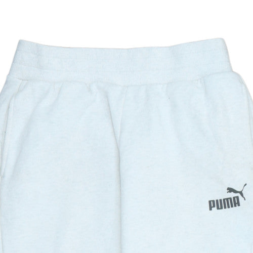 Puma Womens White XS Jogger Sweatpants Cotton Fleece