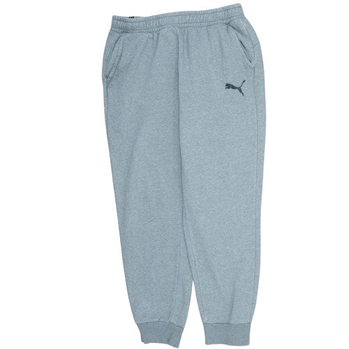 Puma Mens Grey Sweatpants L Jogger Elastic Waist Pockets Casual