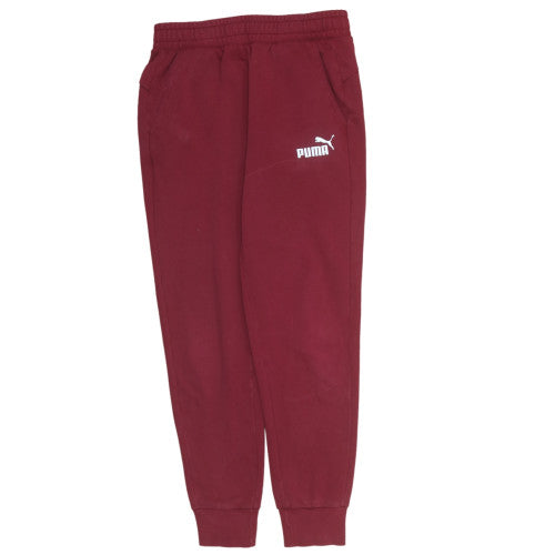 Puma Men's Red Jogger Sweatpants Small Regular Fit Cotton Blend