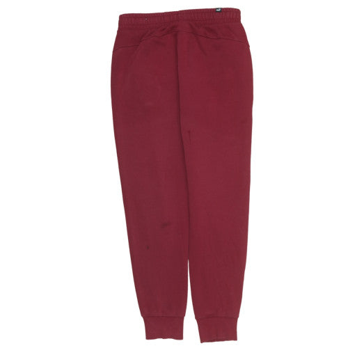 Puma Men's Red Jogger Sweatpants Small Regular Fit Cotton Blend