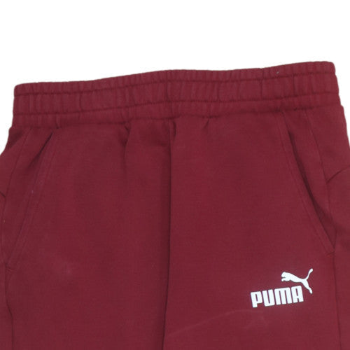 Puma Men's Red Jogger Sweatpants Small Regular Fit Cotton Blend